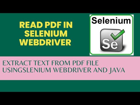 How to Extract Text from PDF file with java and selenium WebDriver | How to read a PDF in Selenium