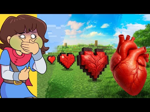 Minecraft But There's Realistic Hearts