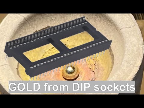 Mining Gold from DIP IC Sockets: Foils Cupellation