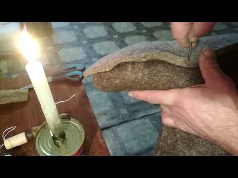 How to hem felt boots