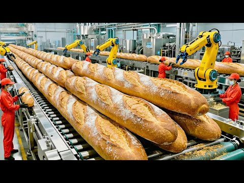 Inside a Modern Giant Bread Factory: How From Wheat Grain to Packaged Loaf Bread (Full Process)