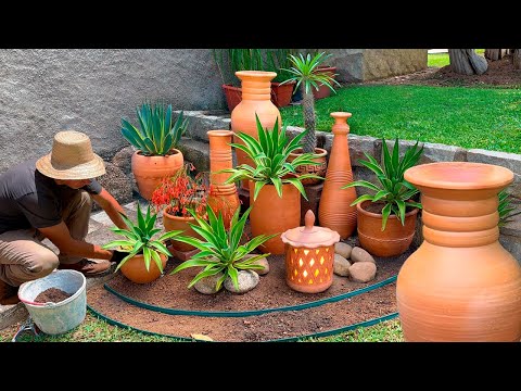 Agave Garden with Terracotta pots | Refúgio Green🪴