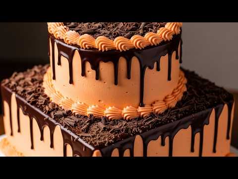 Chocolate Drip Cake Orange Theme Birthday Cake Ideas