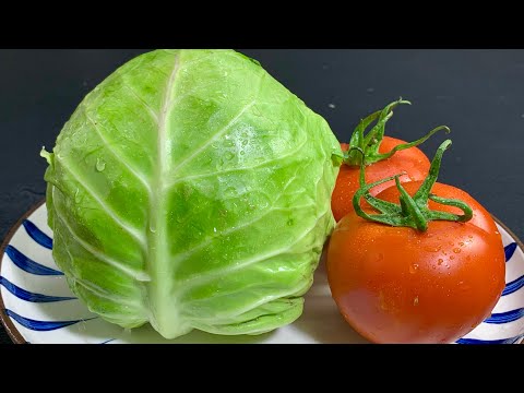 包菜和西红柿是绝配，教你一个神仙吃法，天天吃都不腻，太过隐了#美食教程 #美食 #家庭菜 #小成家常菜