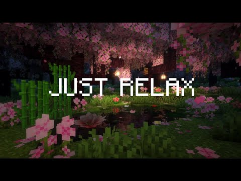 Minecraft Cherry Blossom Pond Ambience | 1 hour Minecraft Music