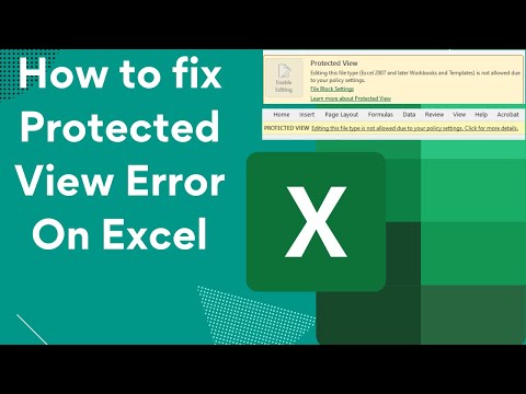 How to fix Protected View error on Excel