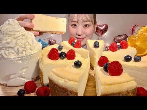 ASMR Frozen Cheesecake【English subtitles】【Mukbang/ Eating Sounds】