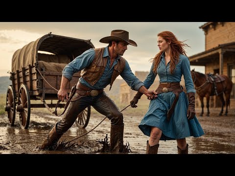 Her Wagon Was Stuck In The Mud, A Cowboy Pulled It Free And Escorted Her The Rest Of The Way