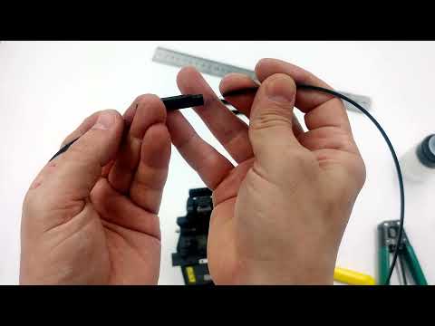 Как соединить оптический дроп кабеля и установить коннекторы.