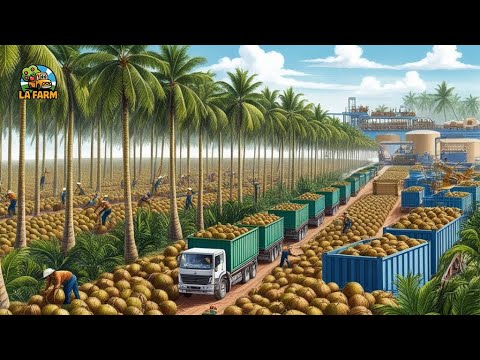 The Giant Coconut Farm: A Journey From Harvest To Processing π΄π