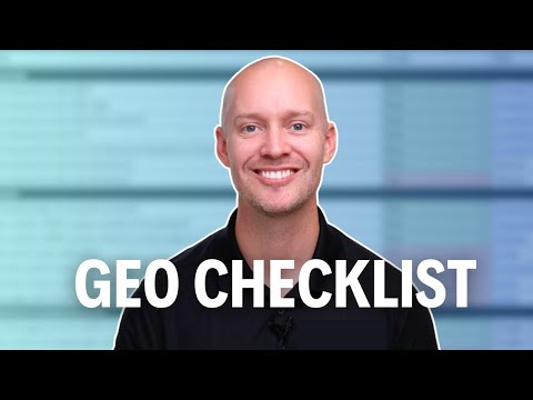 AI SEO & GEO: The Ultimate Checklist for 2026