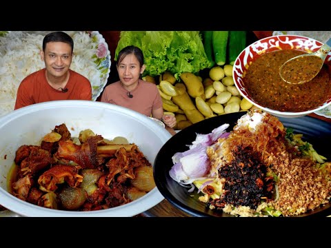 ကြက်သားနီချက်ကို ချဥ်ငန်စပ်မျှစ်သုပ်လေးနဲ့ ထမင်းမြိန်ကြမယ်