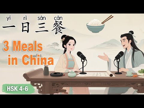 HSK 4–6｜What Do Chinese Eat in 3 Meals?｜Explore Food Culture & Learn Chinese #learnchinese