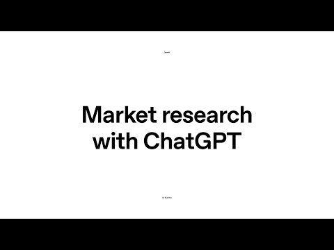 Market research with ChatGPT