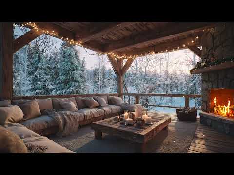 Magical White Christmas Ambience ❄️✨ Warm Fireplace & Peaceful Holiday Vibes 2025