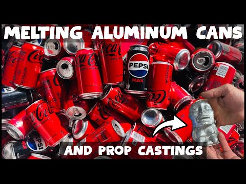 Melting Aluminium Cans - Pure Aluminum From Cans - ASMR Metal Melting - BigStackD  Zinc Prop Casting