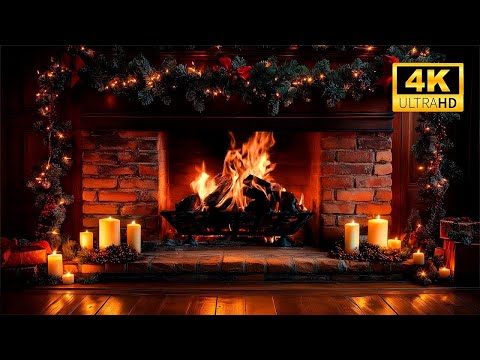 π The Most Beautiful Christmas Fireplace π₯ Soft Crackling Wood | Hours 4K Relaxation