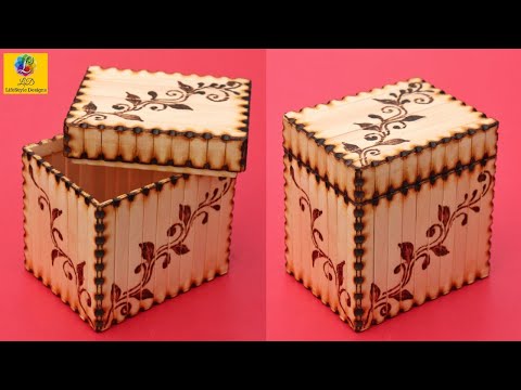 DIY Jewellery Box made from Popsicle Sticks | Unique Decoration with Soldering Iron | Storage Box