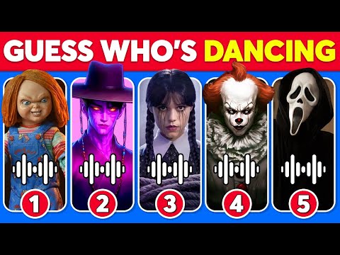 Guess The HORROR MOVIE Character Dancing 😱🔪 Valak, Annabelle, Wednesday, Ghost Face, M3GAN, Chucky