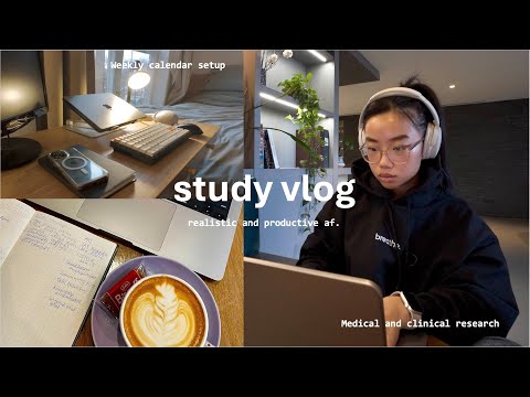 The most PRODUCTIVE study days in my life 📚 | 6:00am days, weekly calendar, cafe studying, meal prep