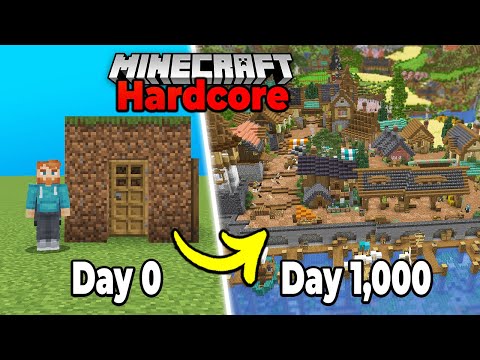 I Survived 1,000 Days in Hardcore Minecraft Forever World Survival [MOVIE]