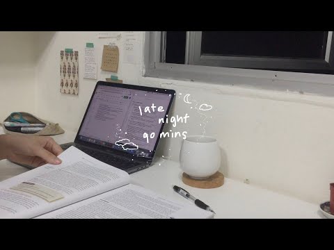late night study with me [1.5 hours] | real time, no music, no breaks
