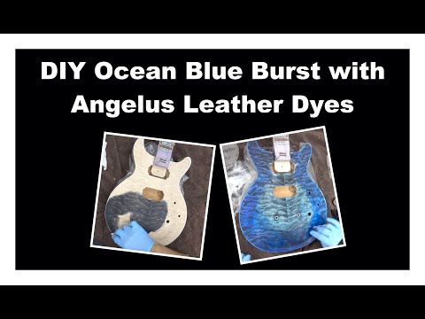 DIY Ocean Blue Burst on a Quilted Maple Carve Top Guitar Body