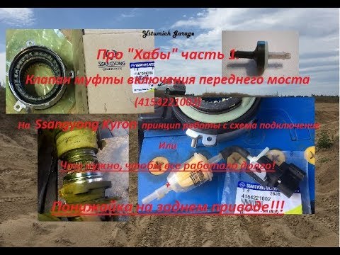 Kyron все про Хабы часть 1 (электромагнитный клапан и задний привод с понижайкой)