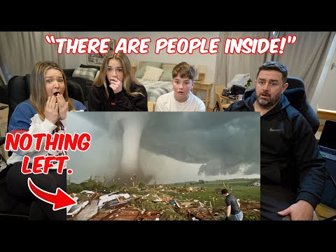 New Zealand Family SHOCKED by American Tornado footage DESTROYING Family home! (THEY'RE ALL INSIDE!)