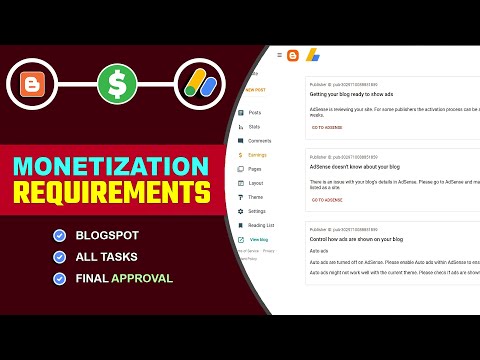 ✅Blogger Website Monetization Requirements | Blogger Website Monetize Kaise Kare - Kab Hota Hai