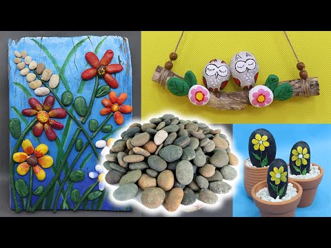 7 Stone craft ideas | Home decorating ideas handmade with stones