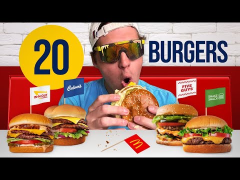 I Ate 20 Fast Food Burgers To See Which Is The Best