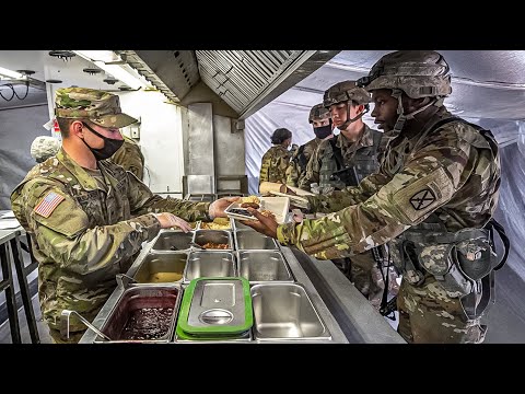 U.S. Army • Mobile Field Kitchen Feeds Hundreds of Soldiers on the Battlefield