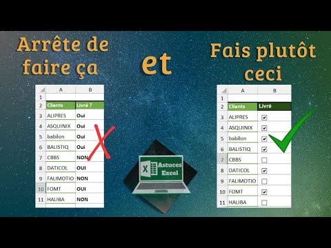 Comment faire des cases à cocher sur Excel