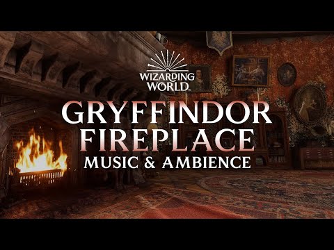 Gryffindor Fireplace | Hogwarts Common Room Music & Ambience