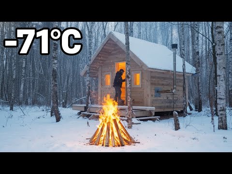 Survival at -71°C: Building an Off-Grid Log House Alone