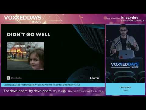 [VDTRIESTE24] Building a Video Player from Scratch with React Native - Conference by Omar Diop