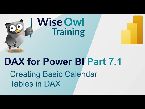 DAX for Power BI Part 7.1 - Creating Basic Calendar Tables in DAX