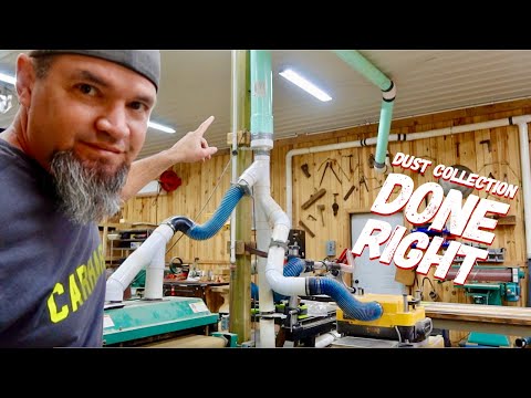 Whole Shop Dust Collection Ran Off Of One Old Collector - The Setup and Test!