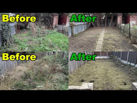 TWO Garden Transformations In ONE DAY!! Making Them Usable For The Next Families To Move In!