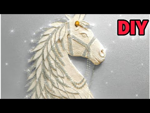 Turning Cardboard Into Stunning Horse Wall Decor!
