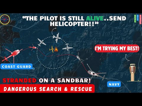 [INTENSE] Downed pilot! ATC, Coast Guard & Navy Battle the Odds to Save 1 soul #atc