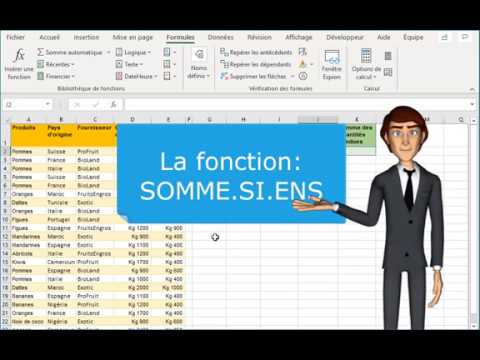 Excel 365 - La fonction SOMME.SI.ENS