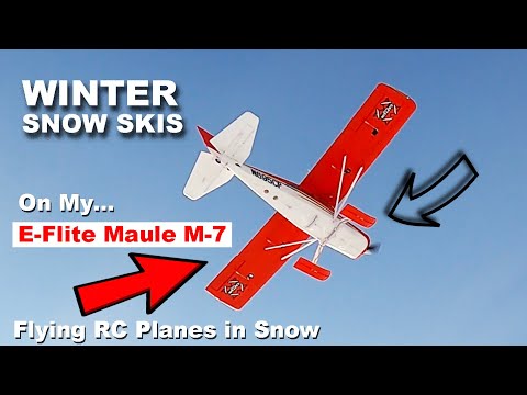 Another Giant RC Snow Plane - E-Flite Maule M-7 on Skis