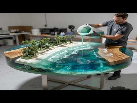 The Epoxy Technique For Creating Super Realistic "Ocean and Sand " - Absolutely Stunning