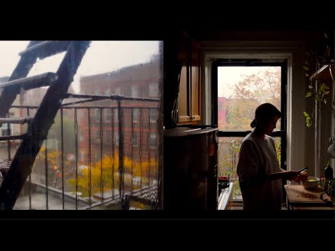 Rainy Autumn Day in Brooklyn Small Apartment | Cooking and Pondering 
