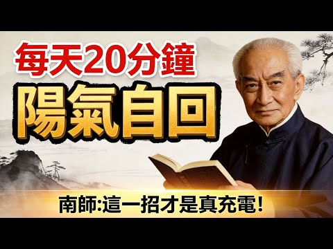 南懷瑾：睡覺其實在“漏電”？每天20分鐘“笨功夫”，勝過昏睡一整天！#南懷瑾 #因果 #風水