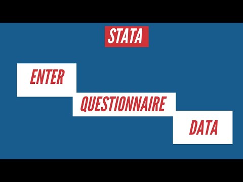 Enter Questionnaire Data in Stata | Survey Data in Stata