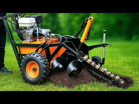 Making Hydraulic Trencher Powered by a Gas Engine 15hp