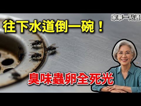水槽發臭，別再用開水燙了！根本沒用！往下水道倒一碗它，5分鐘臭味全根除，一年不復發！